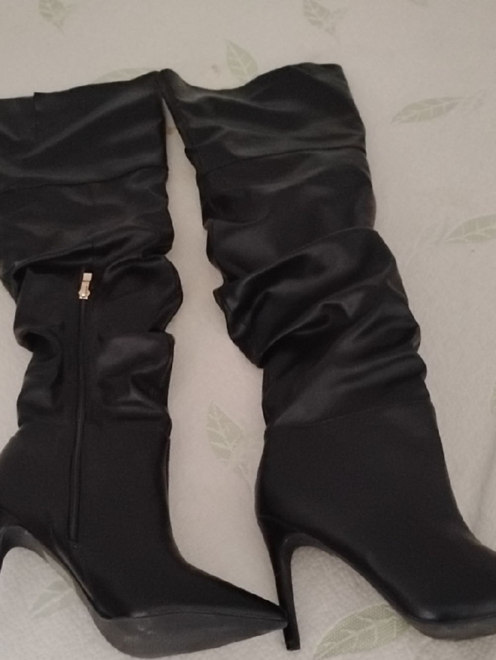 Black Women's Fashion Nova Thigh-High Stiletto Boots